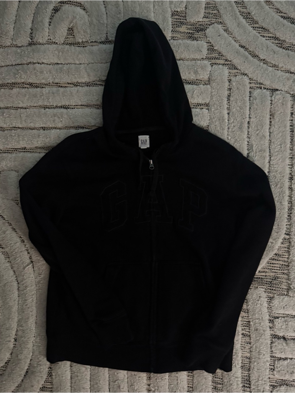 GAP black full zipper hoodie